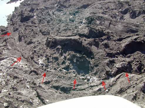 The contact of Saniba phase accumulations on the surface of the Kani							accumulations
